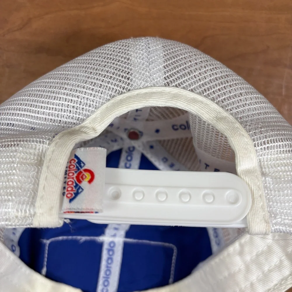 Colorado Classic Blue & White Mesh Back Adjustable Trucker Colorado Patch Hat